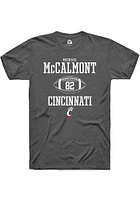 Michael McCalmont  Cincinnati Bearcats Dark Grey Rally NIL Sport Icon Short Sleeve T Shirt