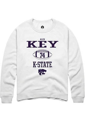 Alex Key Rally K-State Wildcats Mens NIL Sport Icon Long Sleeve Crew Sweatshirt