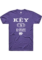 Alex Key  K-State Wildcats Purple Rally NIL Sport Icon Short Sleeve T Shirt