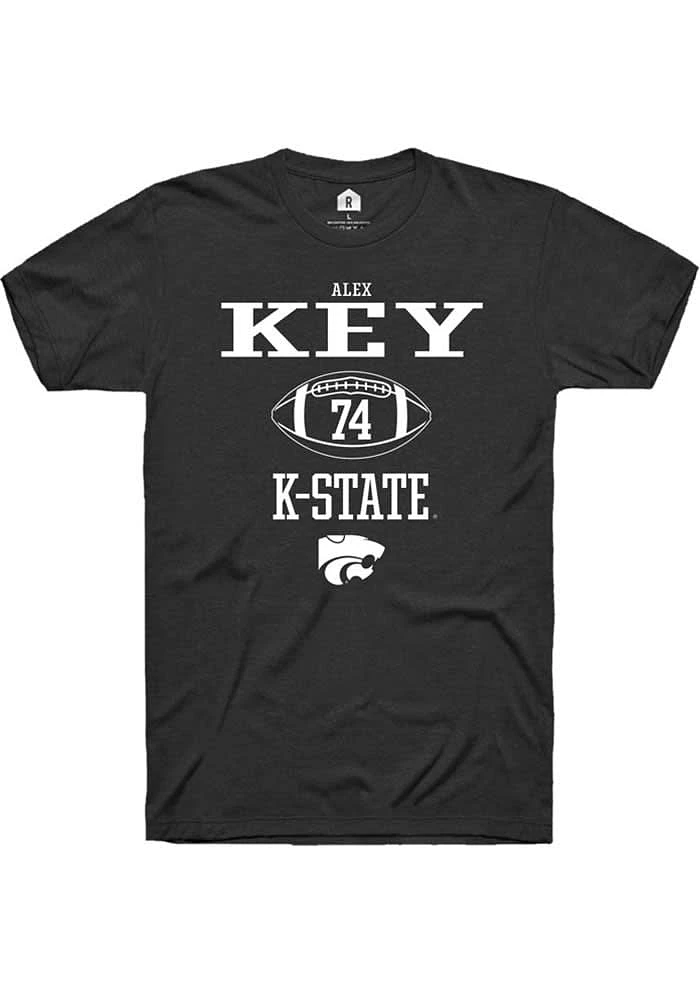 Alex Key K-State Wildcats Black Rally NIL Sport Icon Short Sleeve T Shirt
