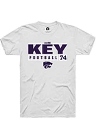 Alex Key K-State Wildcats Rally NIL Stacked Box Short Sleeve T Shirt