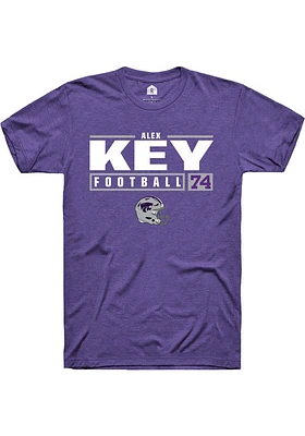 Alex Key K-State Wildcats Rally NIL Stacked Box Short Sleeve T Shirt