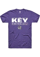 Alex Key K-State Wildcats Rally NIL Stacked Box Short Sleeve T Shirt