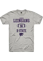 Andrew Leingang  K-State Wildcats Ash Rally NIL Sport Icon Short Sleeve T Shirt