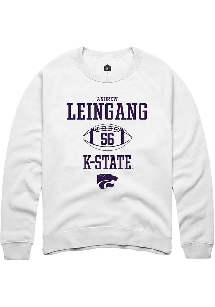 Andrew Leingang Rally K-State Wildcats Mens NIL Sport Icon Long Sleeve Crew Sweatshirt