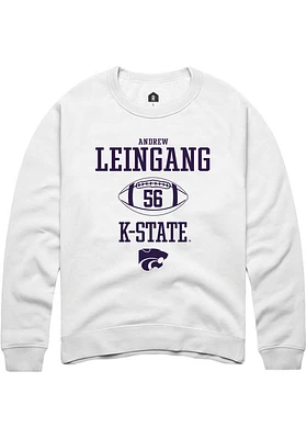 Andrew Leingang Rally K-State Wildcats Mens NIL Sport Icon Long Sleeve Crew Sweatshirt