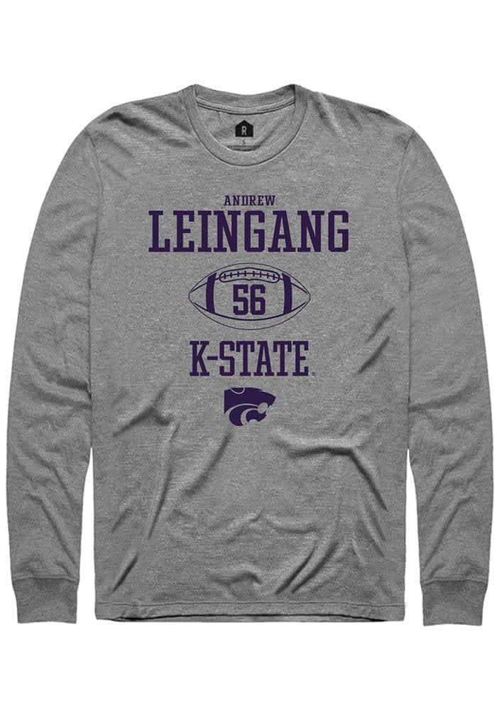 Andrew Leingang K-State Wildcats Graphite Rally NIL Sport Icon Long Sleeve T Shirt