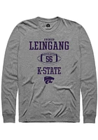 Andrew Leingang  K-State Wildcats Graphite Rally NIL Sport Icon Long Sleeve T Shirt