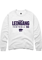 Andrew Leingang Rally K-State Wildcats Mens NIL Stacked Box Long Sleeve Crew Sweatshirt