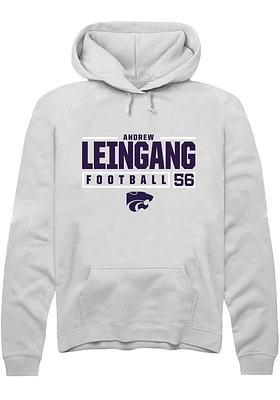 Andrew Leingang Rally K-State Wildcats Mens NIL Stacked Box Long Sleeve Hoodie
