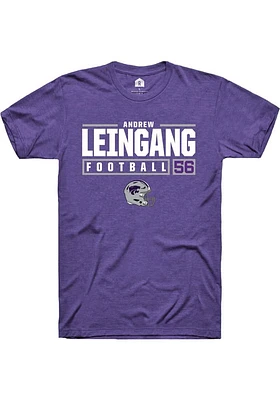 Andrew Leingang K-State Wildcats Rally NIL Stacked Box Short Sleeve T Shirt