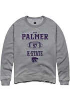 Beau Palmer  Rally K-State Wildcats Mens Graphite NIL Sport Icon Long Sleeve Crew Sweatshirt