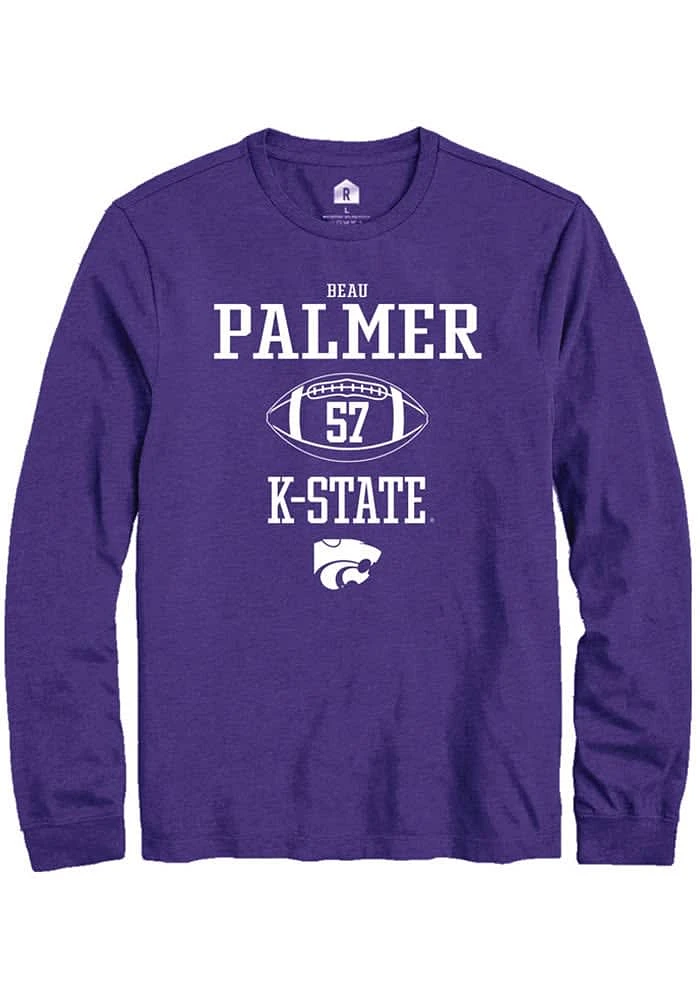 Beau Palmer  K-State Wildcats Purple Rally NIL Sport Icon Long Sleeve T Shirt