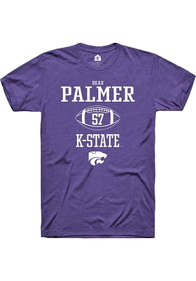 Beau Palmer  K-State Wildcats Purple Rally NIL Sport Icon Short Sleeve T Shirt