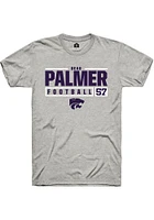 Beau Palmer  K-State Wildcats Ash Rally NIL Stacked Box Short Sleeve T Shirt
