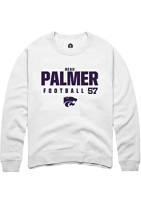 Beau Palmer Rally K-State Wildcats Mens NIL Stacked Box Long Sleeve Crew Sweatshirt