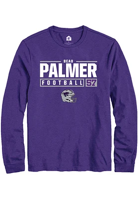 Beau Palmer  K-State Wildcats Purple Rally NIL Stacked Box Long Sleeve T Shirt