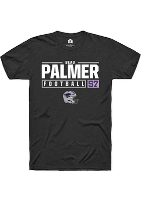 Beau Palmer  K-State Wildcats Black Rally NIL Stacked Box Short Sleeve T Shirt