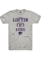 Brayden Loftin  K-State Wildcats Ash Rally NIL Sport Icon Short Sleeve T Shirt