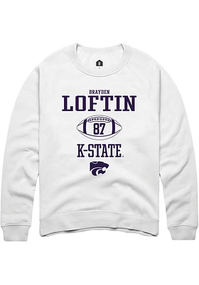 Brayden Loftin Rally K-State Wildcats Mens NIL Sport Icon Long Sleeve Crew Sweatshirt