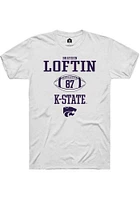 Brayden Loftin  K-State Wildcats White Rally NIL Sport Icon Short Sleeve T Shirt