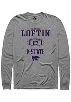 Brayden Loftin  K-State Wildcats Graphite Rally NIL Sport Icon Long Sleeve T Shirt