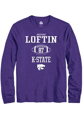 Brayden Loftin  K-State Wildcats Purple Rally NIL Sport Icon Long Sleeve T Shirt