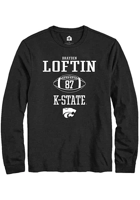 Brayden Loftin  K-State Wildcats Black Rally NIL Sport Icon Long Sleeve T Shirt