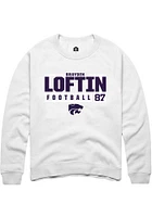Brayden Loftin Rally K-State Wildcats Mens NIL Stacked Box Long Sleeve Crew Sweatshirt