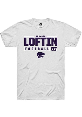 Brayden Loftin K-State Wildcats Rally NIL Stacked Box Short Sleeve T Shirt