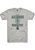 Isaline Alexander  Michigan State Spartans Ash Rally NIL Sport Icon Short Sleeve T Shirt