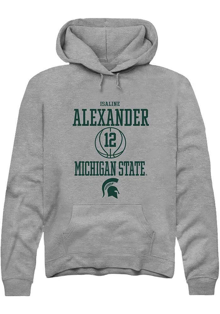 Isaline Alexander Rally Michigan State Spartans Mens Graphite NIL Sport Icon Long Sleeve Hoodie