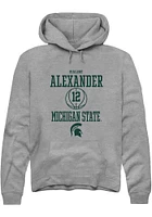 Isaline Alexander  Rally Michigan State Spartans Mens Graphite NIL Sport Icon Long Sleeve Hoodie