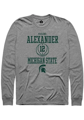 Isaline Alexander  Michigan State Spartans Graphite Rally NIL Sport Icon Long Sleeve T Shirt