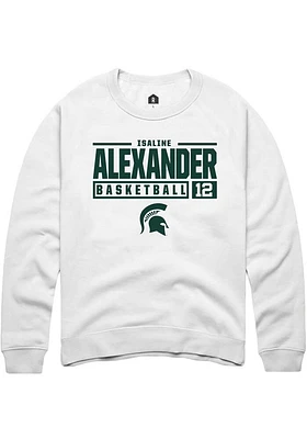 Isaline Alexander Rally Michigan State Spartans Mens NIL Stacked Box Long Sleeve Crew Sweat
