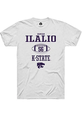Damian Ilalio  K-State Wildcats White Rally NIL Sport Icon Short Sleeve T Shirt