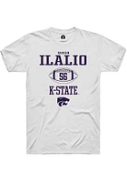 Damian Ilalio  K-State Wildcats White Rally NIL Sport Icon Short Sleeve T Shirt