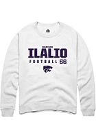 Damian Ilalio Rally K-State Wildcats Mens NIL Stacked Box Long Sleeve Crew Sweatshirt