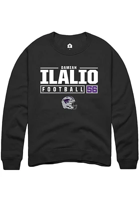 Damian Ilalio Rally K-State Wildcats Mens NIL Stacked Box Long Sleeve Crew Sweatshirt