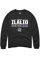 Damian Ilalio Rally K-State Wildcats Mens NIL Stacked Box Long Sleeve Crew Sweatshirt