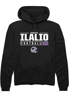 Damian Ilalio Rally K-State Wildcats Mens NIL Stacked Box Long Sleeve Hoodie