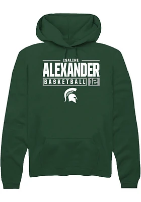 Isaline Alexander Rally Michigan State Spartans Mens NIL Stacked Box Long Sleeve Hoodie