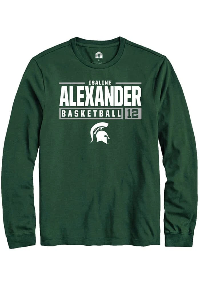 Isaline Alexander Michigan State Spartans Rally NIL Stacked Box Long Sleeve T Shirt
