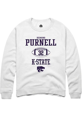 Desmond Purnell Rally K-State Wildcats Mens NIL Sport Icon Long Sleeve Crew Sweatshirt