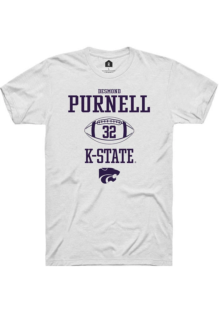 Desmond Purnell K-State Wildcats Rally NIL Sport Icon Short Sleeve T Shirt