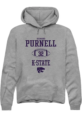 Desmond Purnell  Rally K-State Wildcats Mens Graphite NIL Sport Icon Long Sleeve Hoodie