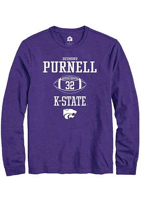 Desmond Purnell  K-State Wildcats Purple Rally NIL Sport Icon Long Sleeve T Shirt