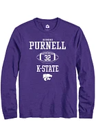 Desmond Purnell  K-State Wildcats Purple Rally NIL Sport Icon Long Sleeve T Shirt