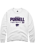 Desmond Purnell Rally K-State Wildcats Mens NIL Stacked Box Long Sleeve Crew Sweatshirt