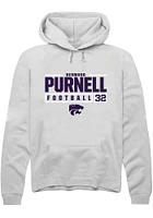 Desmond Purnell Rally K-State Wildcats Mens NIL Stacked Box Long Sleeve Hoodie